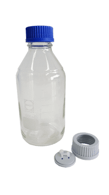 Bild von Set of 5 1-L Glass Bottles. For LC-20 or LC-30 systems, with 3-hole-cap